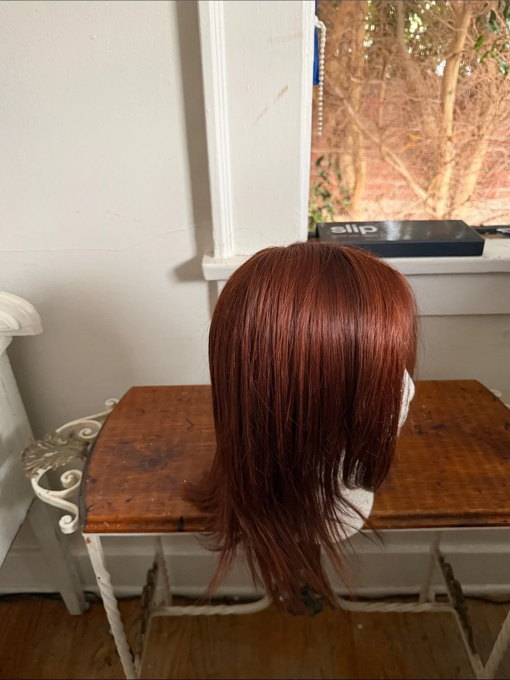 #321 Copper Red Human Hair Wig - Silky Light premium Hair completly hand tied